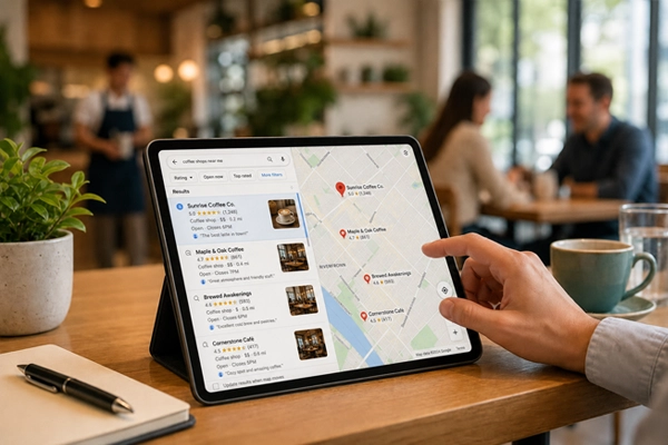 Local business improving Google Maps visibility and local SEO for How reviews help local SEO and customer conversion