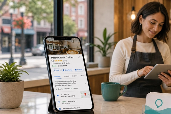 Empresa local melhorando presença no Google Maps e SEO local em Como aparecer no Google Maps: fatores que influenciam o ranking local
