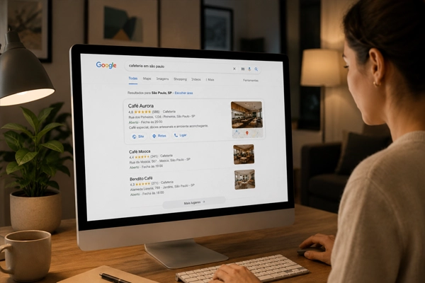 Negócio local usando reputação digital e prova social para O futuro da reputação digital: empresas serão escolhidas antes mesmo do clique