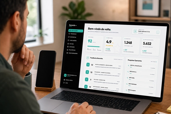 Equipe analisando pesquisa NPS e feedback de clientes para Software de NPS: como escolher uma ferramenta para medir satisfação