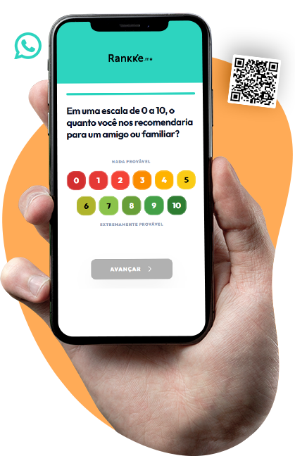 Tela de pesquisa de satisfação da Rankke