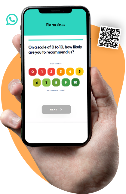 Rankke satisfaction survey screen